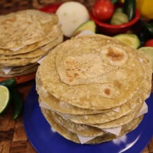Homemade Flour Tortillas- Hatch Green Chiles
